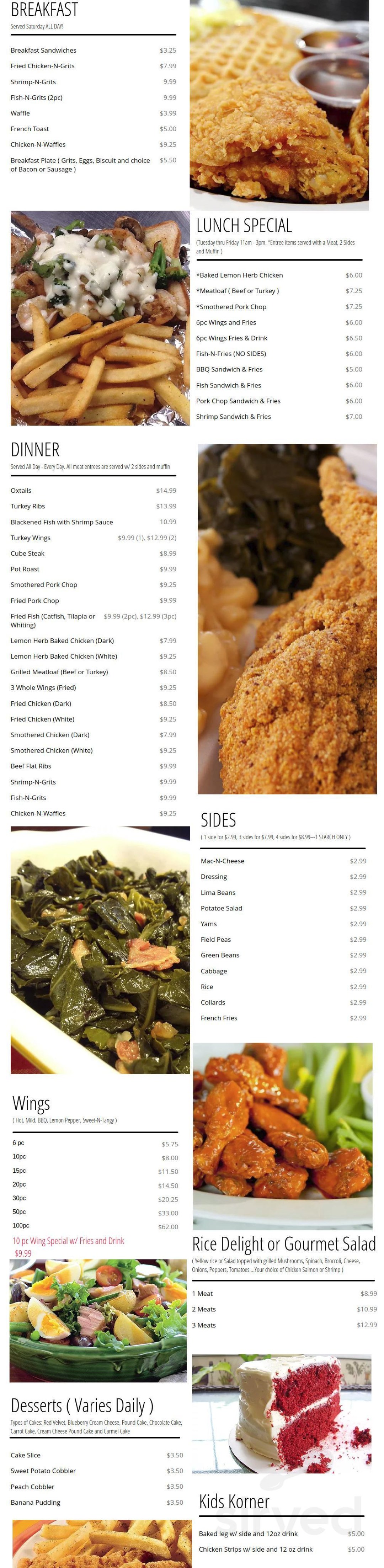Picture of: April’s Southern Bistro Restaurant & Bar menu in Lithia Springs