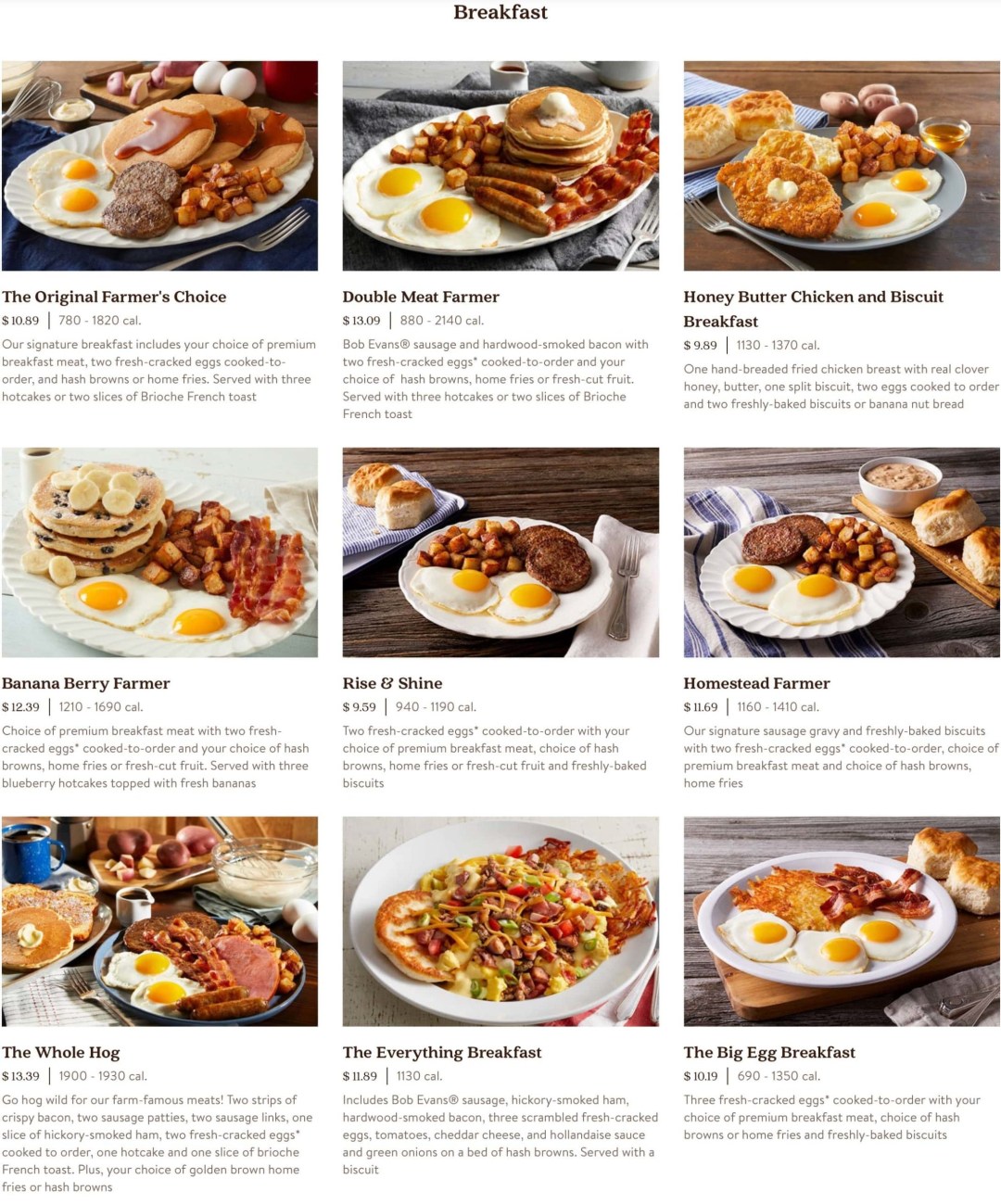 Picture of: Bob Evans Menu With Prices (Updated: June )