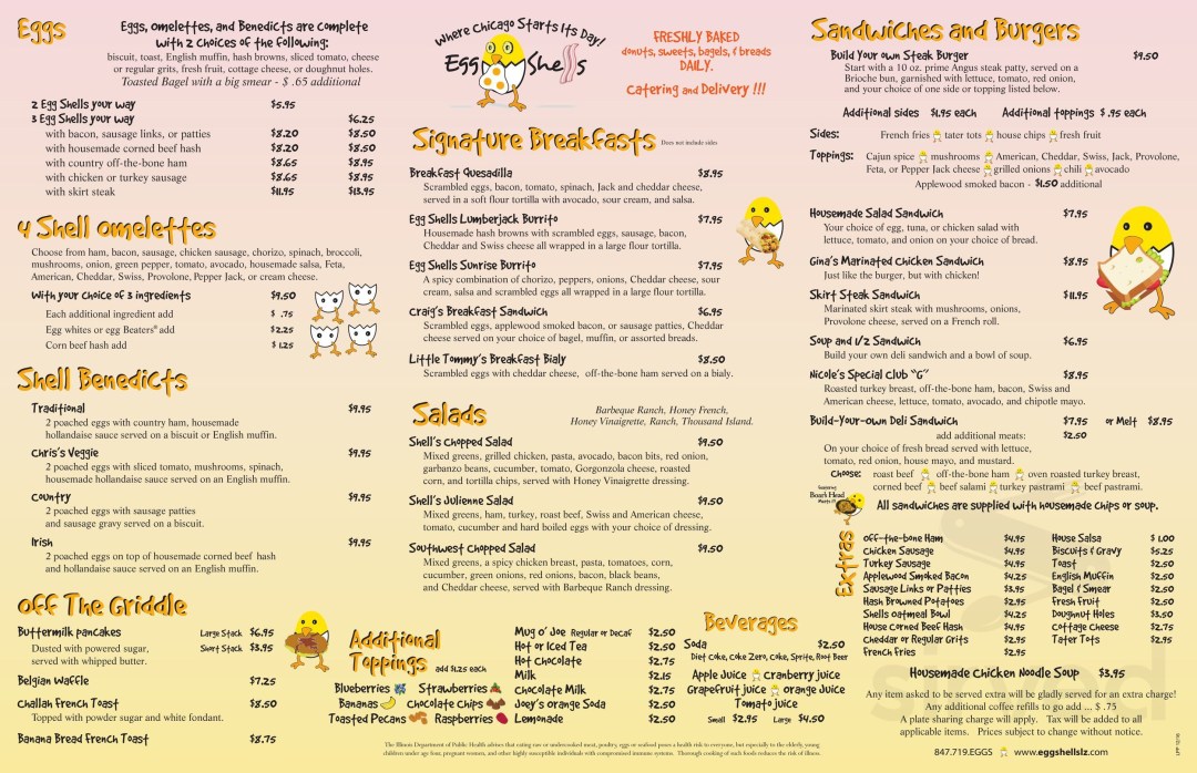 Picture of: Eggshells Restaurant menu in Lake Zurich, Illinois, USA