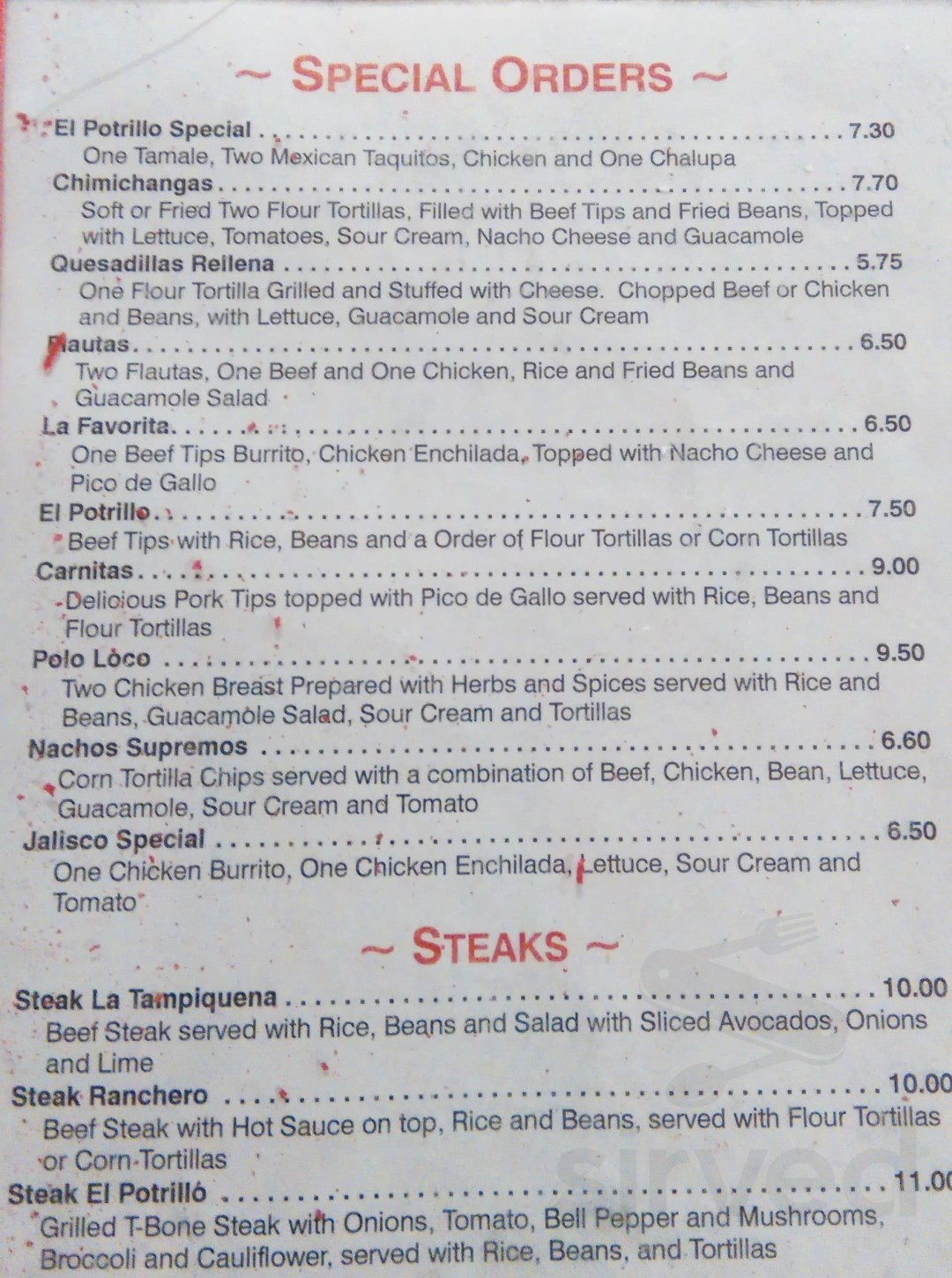 Picture of: El Potrillo menu in Church Hill, Tennessee, USA