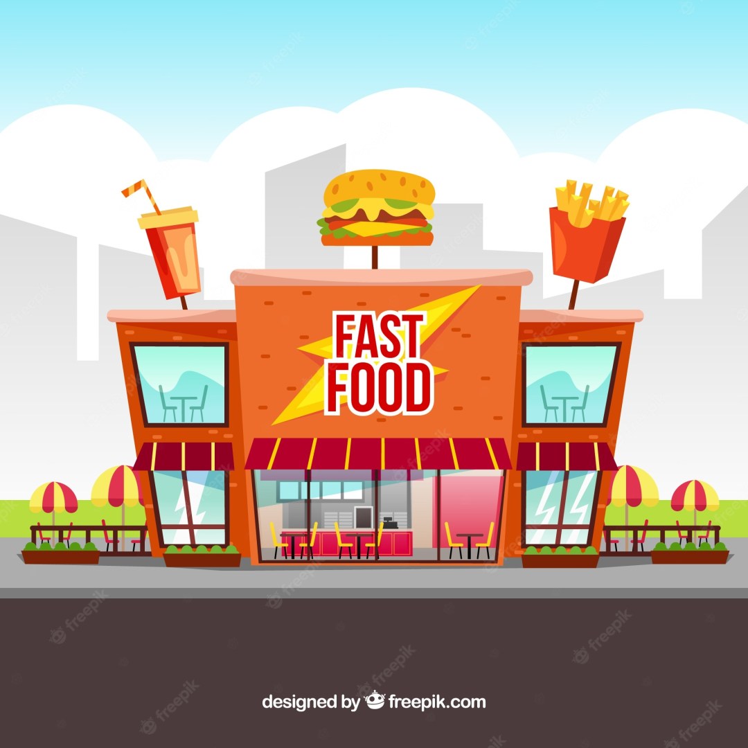 Picture of: Fast food platz-Vektoren und -Illustrationen zum kostenlosen