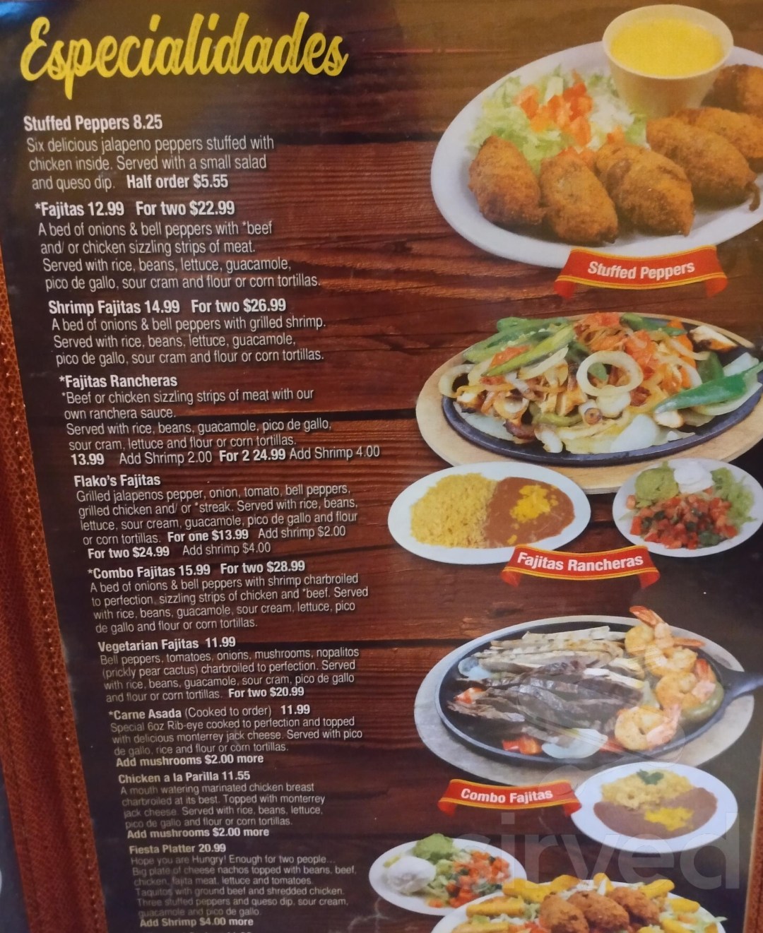 Picture of: Flako’s Mexican Restaurant menu in Rocky Face, Georgia, USA