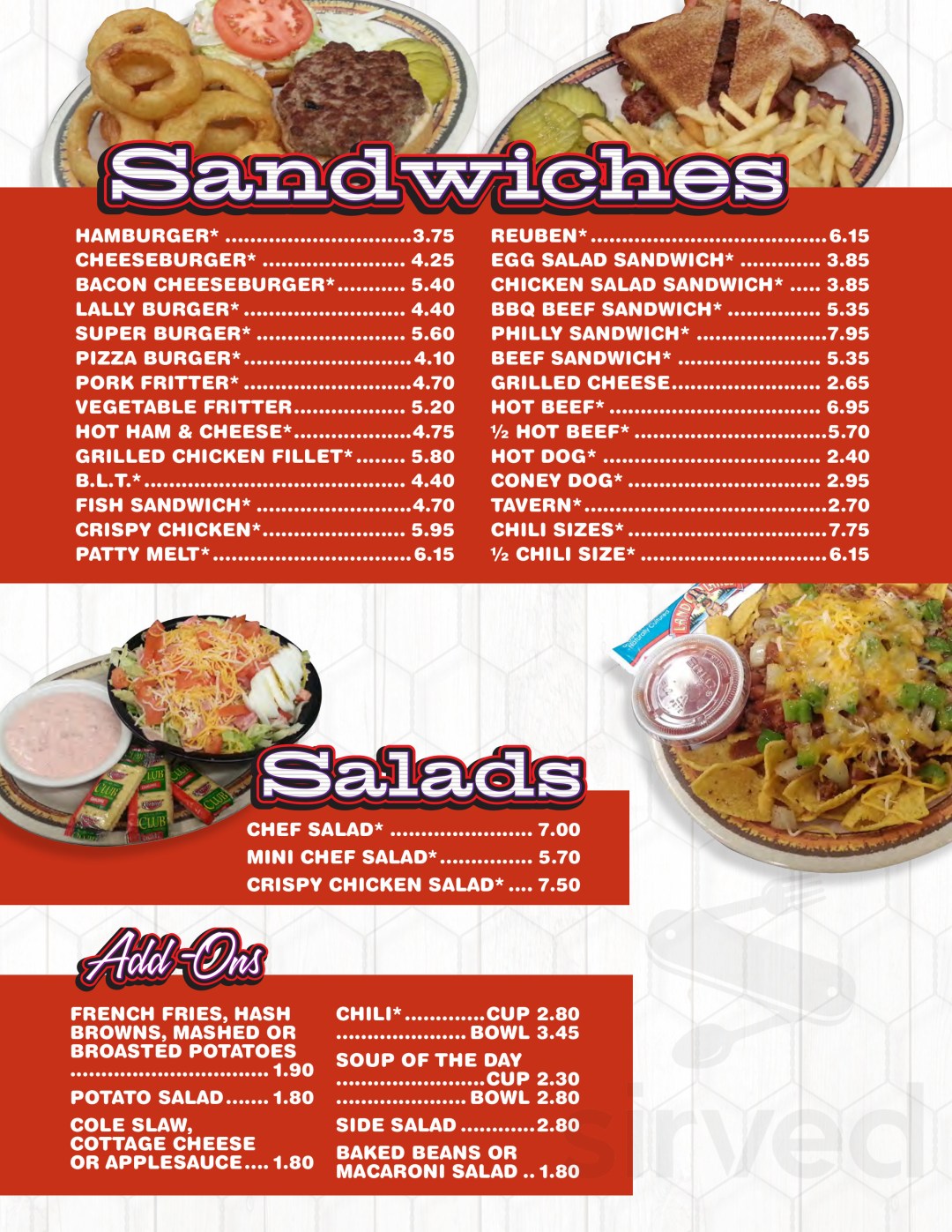 Picture of: Lally’s Eastside Restaurant menu in Le Mars, Iowa, USA