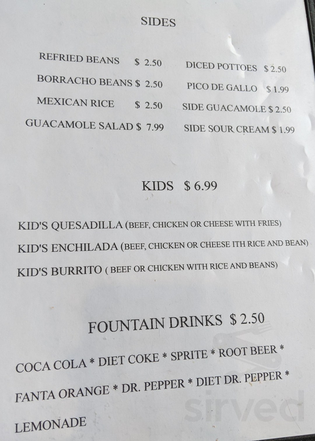 Picture of: Mama Lety Authentic Mexican Restaurant menu in Oklahoma City