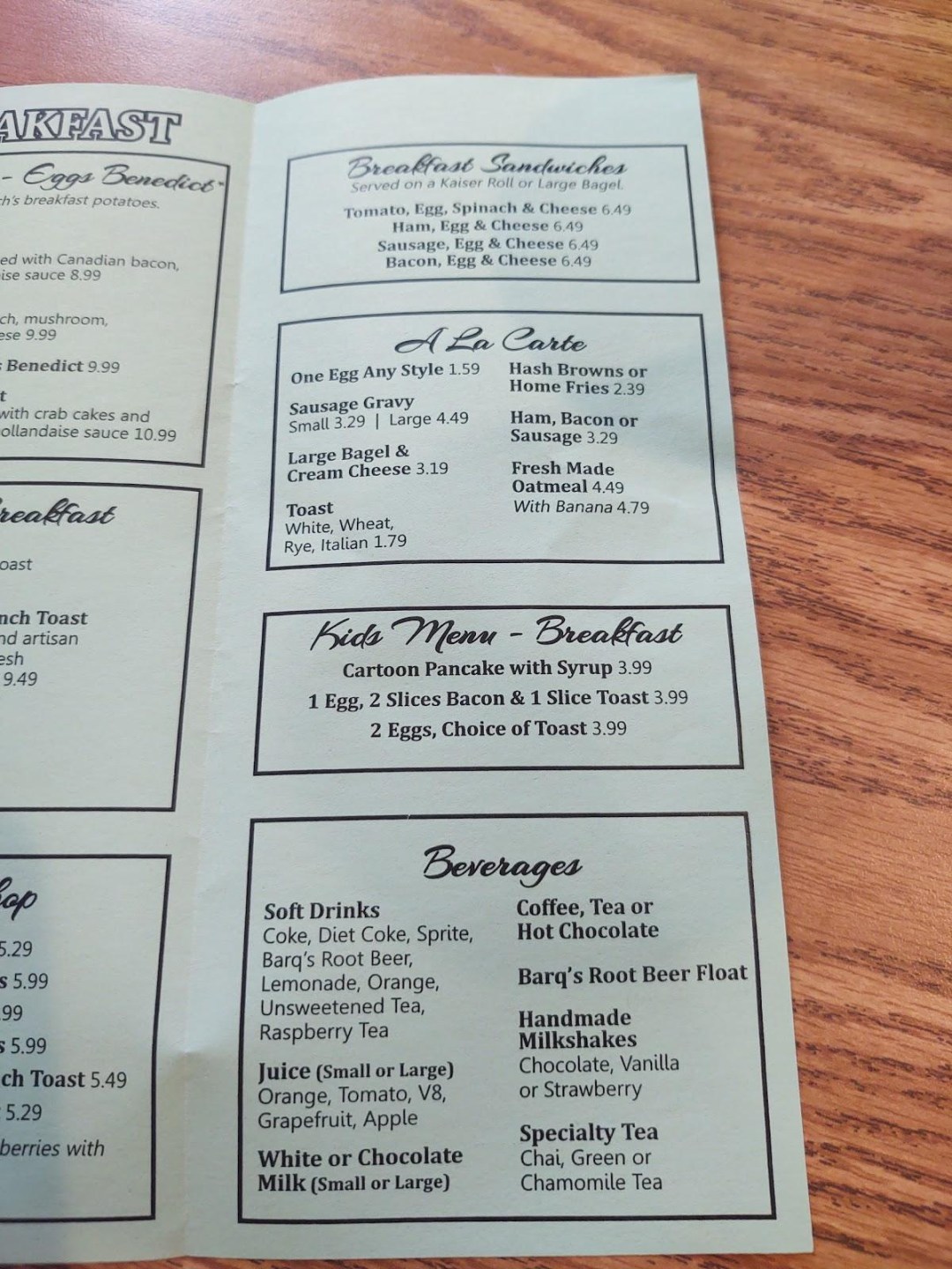 Picture of: Menu at Butch’s Place Family Restaurant, Erie