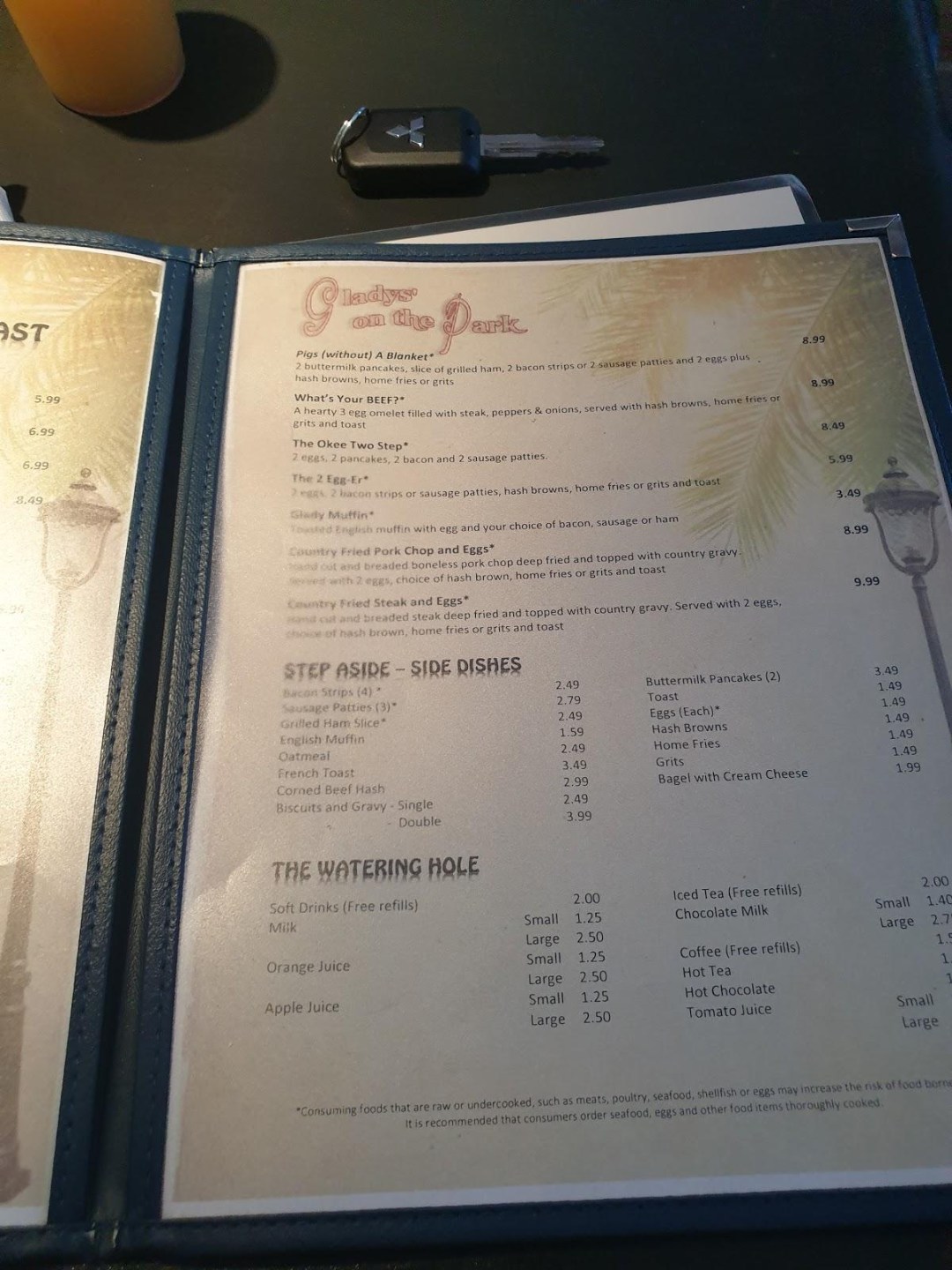 Picture of: Menu at Gladys’ Restaurant, Okeechobee,  SW Park St