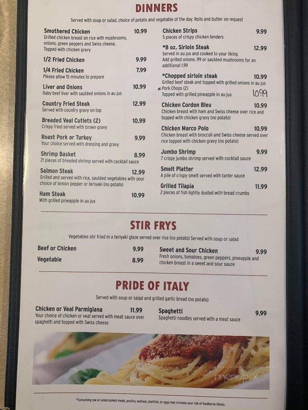 Picture of: Menu of Red Apple Restaurant in Portage, WI