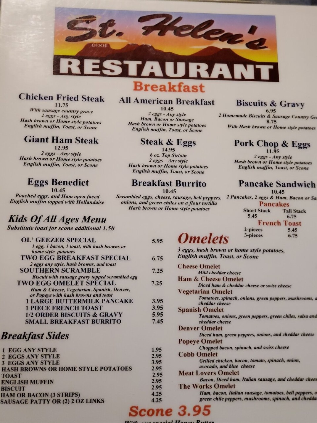 Picture of: Menu – Picture of St Helen’s Restaurant and Sports Bar, Washington