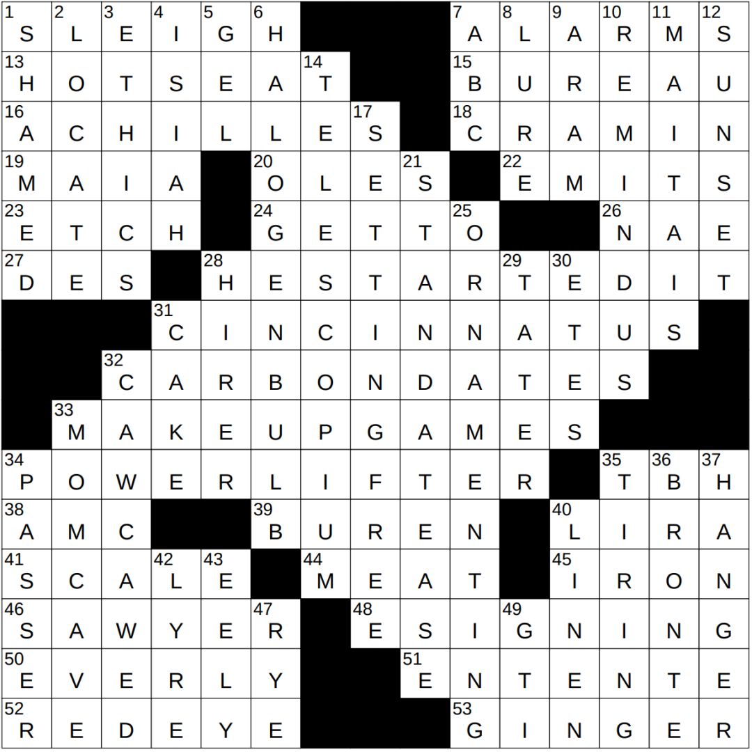 Picture of: – NY Times Crossword  Jun , Saturday – NYXCrossword