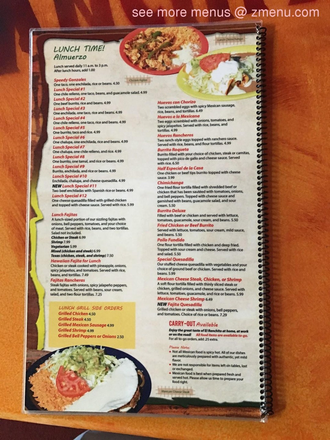 Picture of: Online Menu of El Ranchito Mexican Restsurant Restaurant