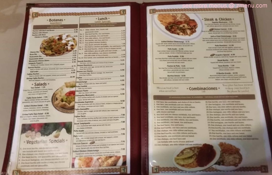 Picture of: Online Menu of El Rodeo Family Mexican Restaurant Restaurant