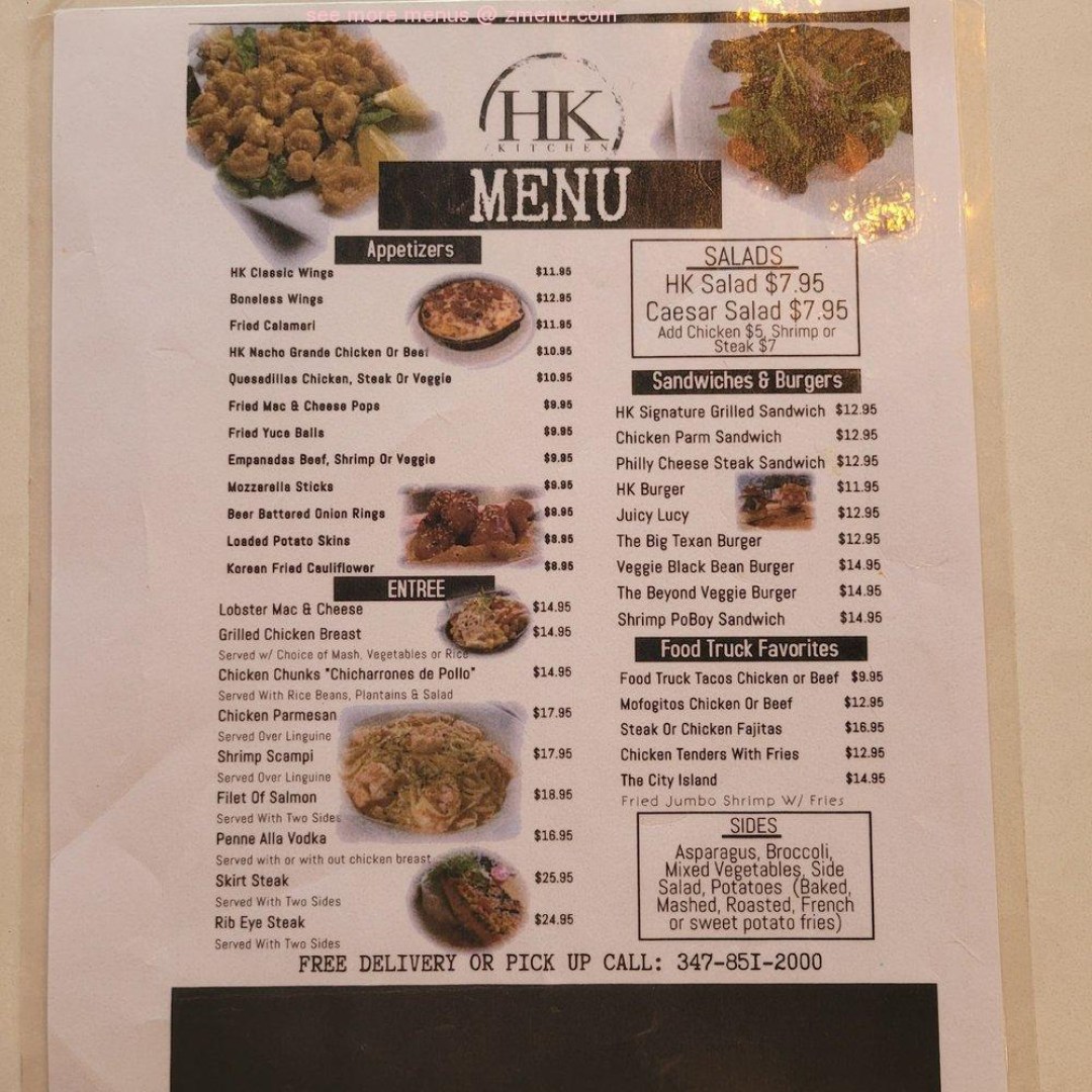 Picture of: Online Menu of HK Kitchen & Draft House Restaurant, Bronx, New