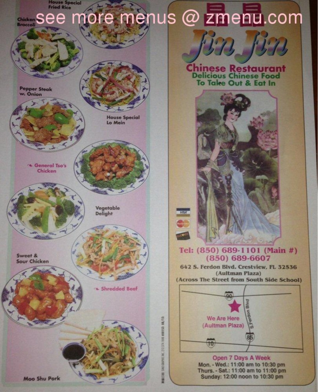 Picture of: Online Menu of Jin Jin China Restaurant Restaurant, Crestview