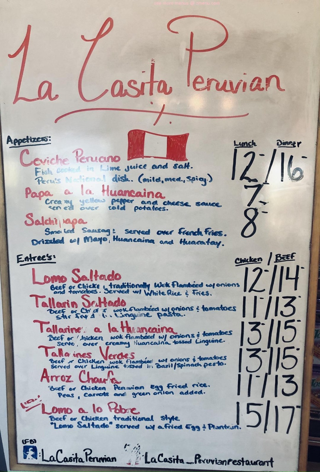 Picture of: Online Menu of La Casita Peruvian Restaurant Restaurant, Richmond