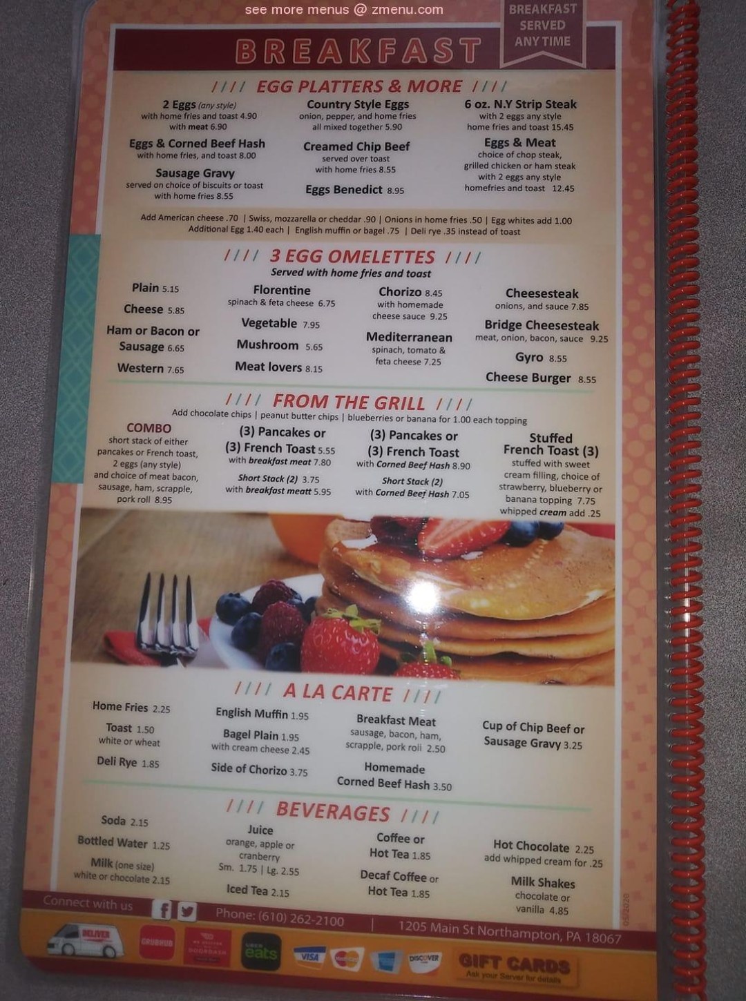 Picture of: Online Menu of Northampton Diner and Family Restaurant Restaurant