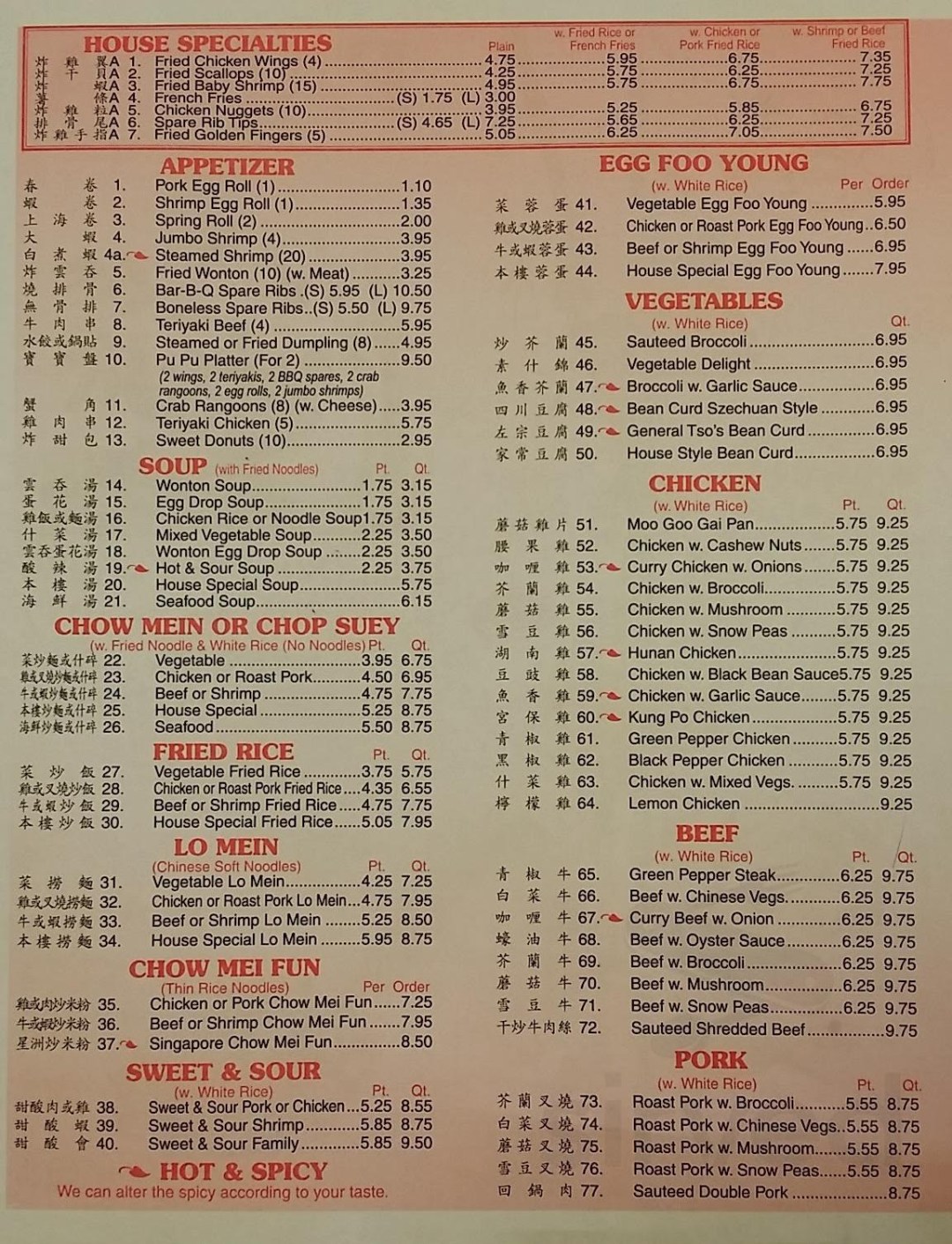 Picture of: Panda Restaurant menu in Petersburg, Virginia, USA