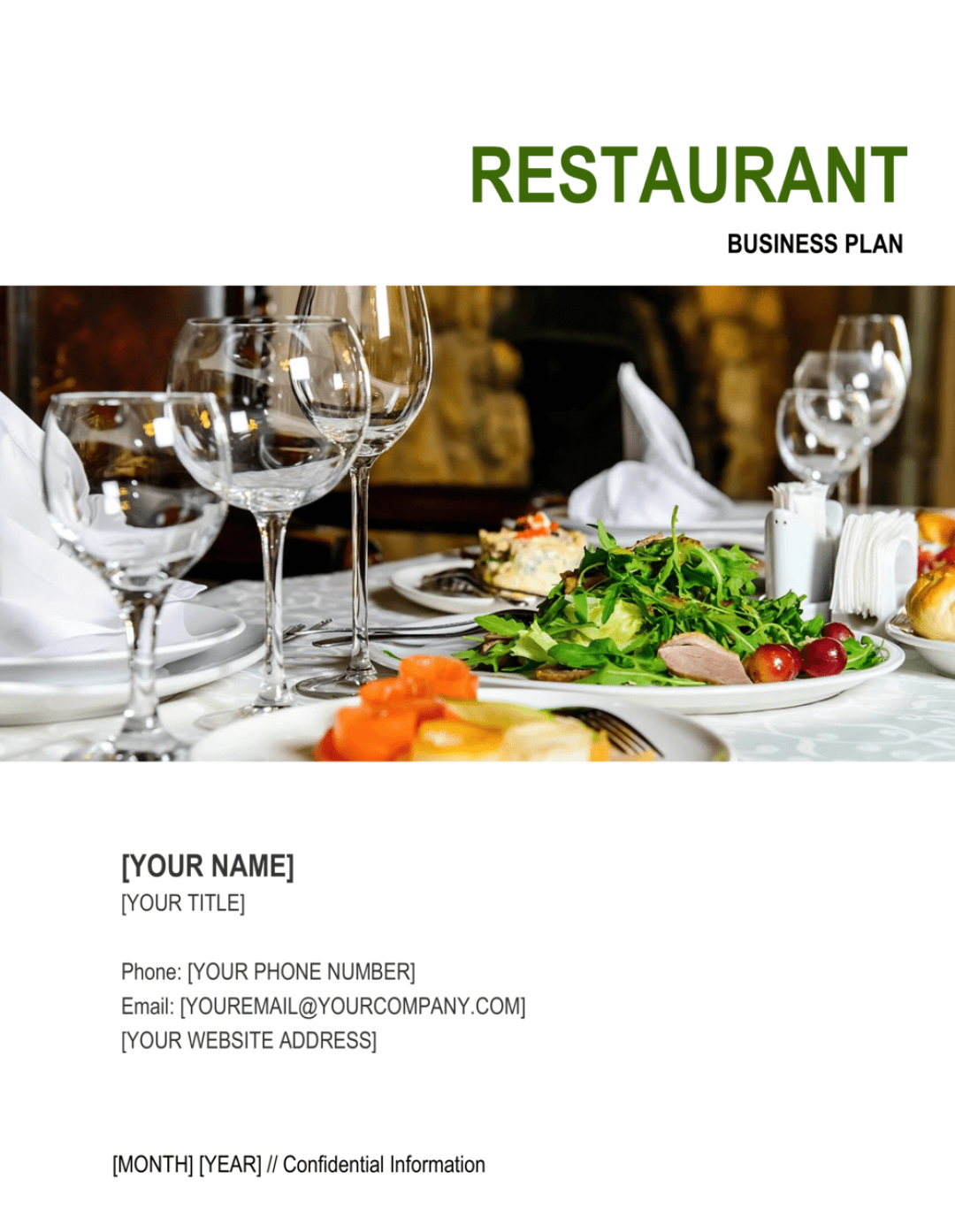 Picture of: Restaurant Business Plan Template  Business-in-a-Box™