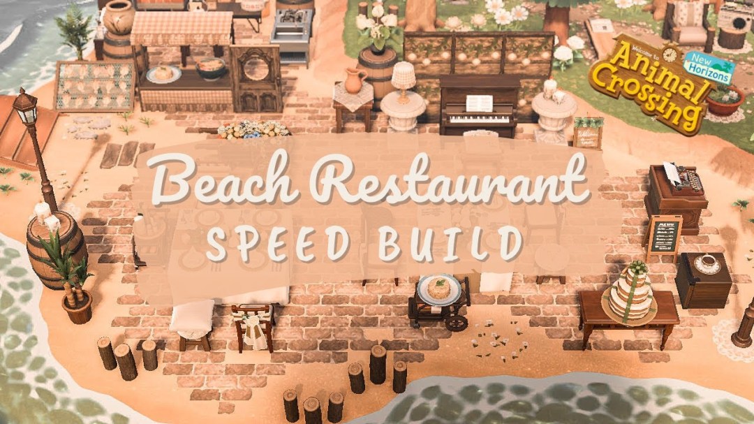 Picture of: Rustic Beach Restaurant Speed Build // Animal Crossing New Horizons