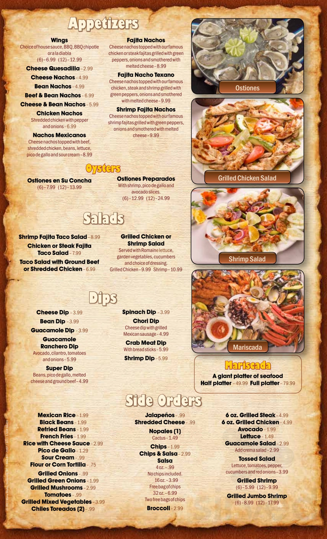Picture of: San Luis Restaurant menu in Greensboro, North Carolina, USA