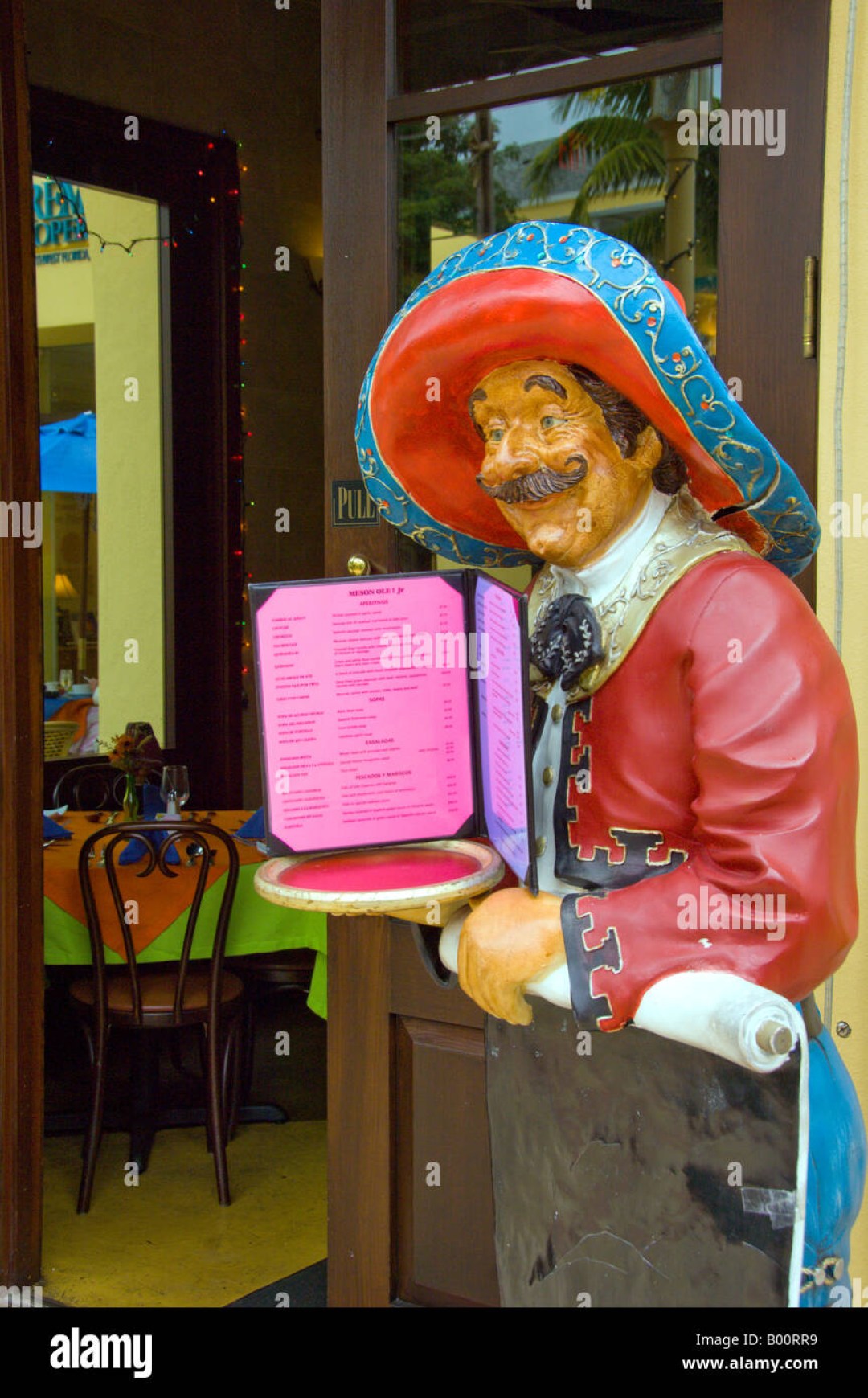 Picture of: The Meson Ole Mexican restaurant menu display on Fifith Street in
