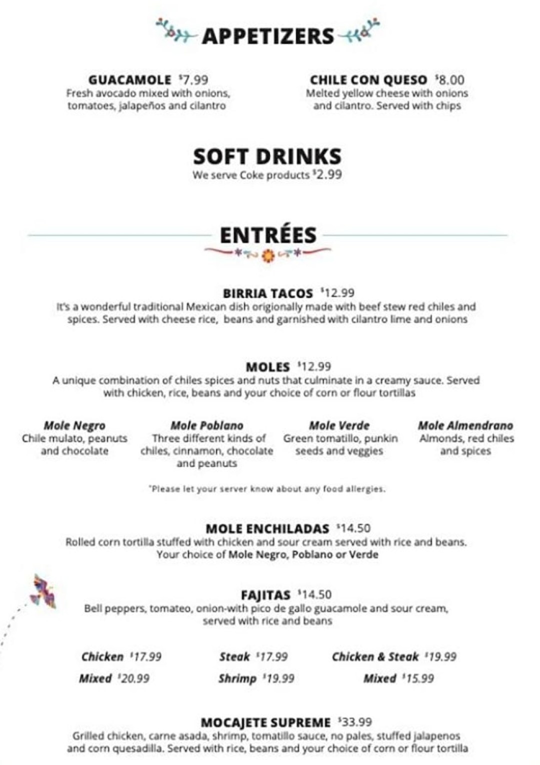 Picture of: Katrina’s Mexican Restaurant & Cantina  Menu – SLC menu